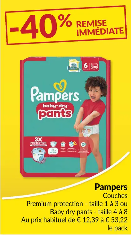 Offre: Couches Premium protection ou Baby dry pants