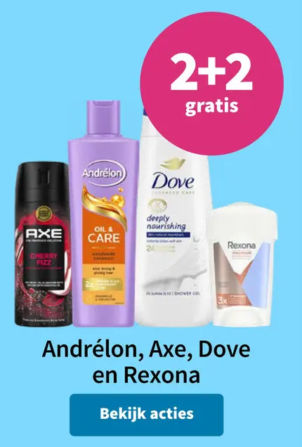 Promotie: Andrélon, Axe, Dove en Rexona