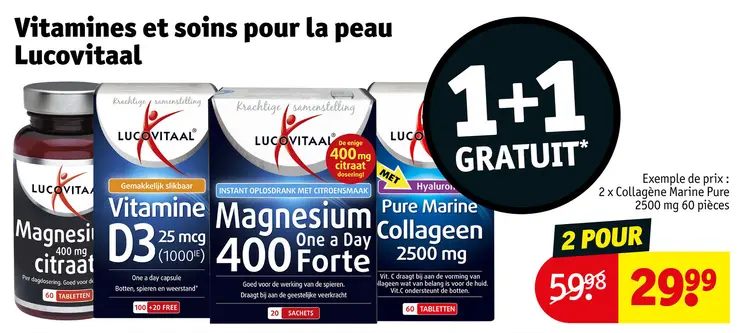 Offre: Vitamines et soins pour la peau