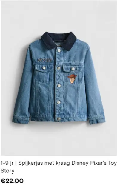Aanbieding: Spijkerjas met kraag Disney Pixar's Toy Story