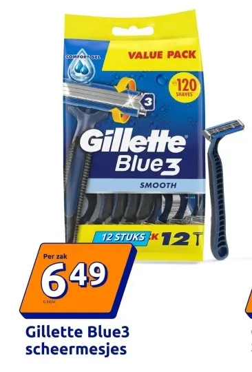 Promotie: Gillette Blue3 scheermesjes