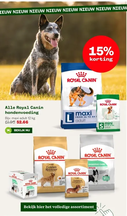 Aanbieding: Alle Royal Canin hondenvoeding