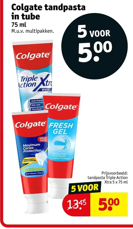 Aanbieding: Colgate tandpasta in tube
