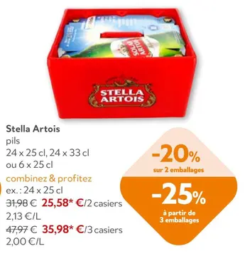 Offre: Stella Artois pils