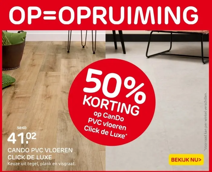 Aanbieding: Cando pvc vloeren click de luxe