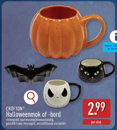 Promotie: CROFTON® Halloweenmok of -bord