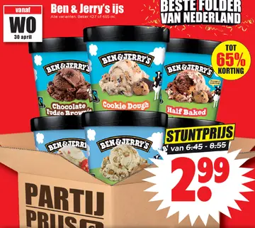 Aanbieding: Ben & Jerry's ijs