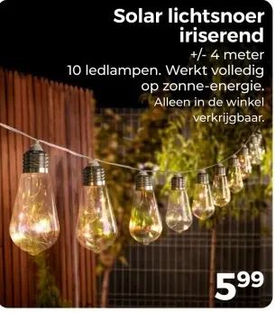 Aanbieding: Solar lichtsnoer iriserend