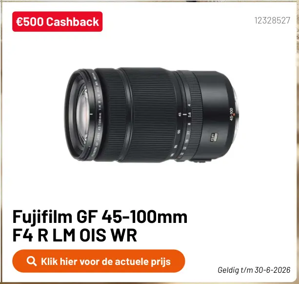 Promotie: Fujifilm GF 45-100mm F4 R LM OIS WR