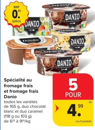 Offre: Spécialité au fromage frais et fromage frais