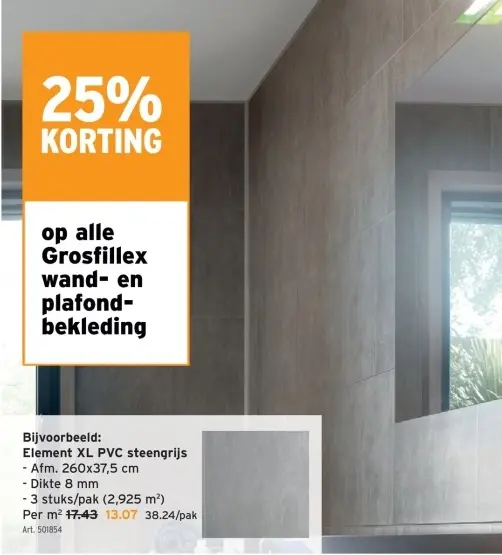 Promotie: Element XL PVC steengrijs