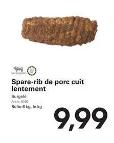 Offre: Spare-rib de porc cuit lentement