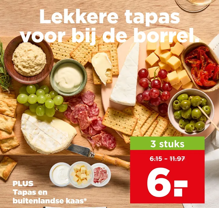 Aanbieding: Tapas en buitenlandse kaas