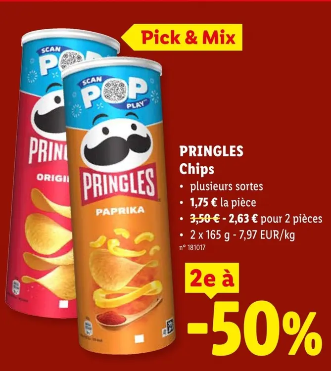 Offre: Pringles Chips