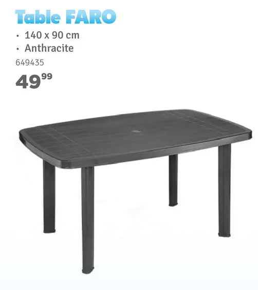 Offre: Table FARO