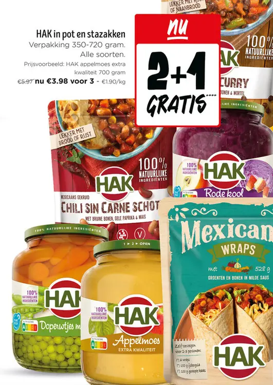 Promotie: HAK in pot en stazakken