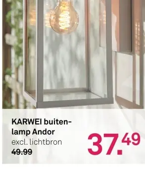 Aanbieding: KARWEI buitenlamp Andor