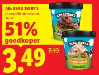 Aanbieding: Alle Ben & jerry's