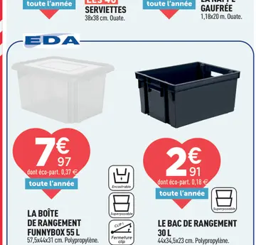 Offre: LA BOÎTE DE RANGEMENT FUNNYBOX