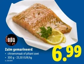 Promotie: Zalm gemarineerd