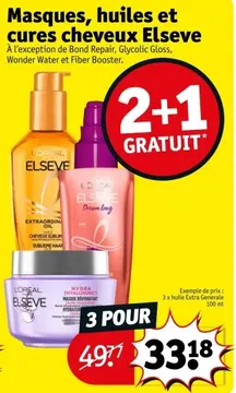Offre: Masques, huiles et cures cheveux Elseve