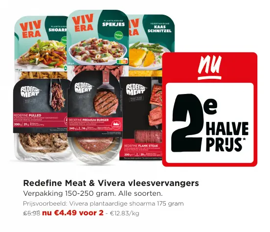 Promotie: Redefine Meat & Vivera vleesvervangers