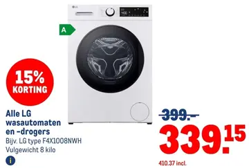 Aanbieding: LG wasautomaten en -drogers