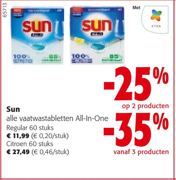 Aanbieding: Sun vaatwastabletten All-In-One