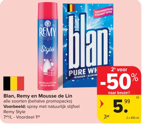Promotie: Blan, Remy en Mousse de Lin