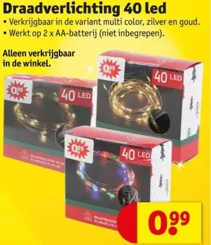 Aanbieding: Draadverlichting 40 led