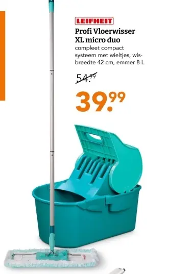 Aanbieding: Profi Vloerwisser XL micro duo