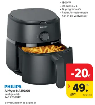 Aanbieding: Airfryer NA110/00 (niet gevuld)