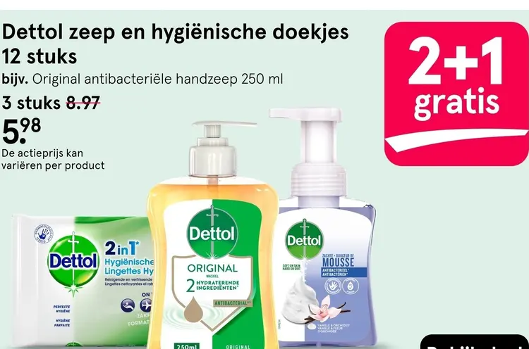 Aanbieding: Zeep en hygiënische doekjes