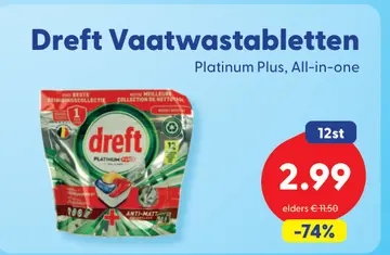 Aanbieding: Dreft Vaatwastabletten