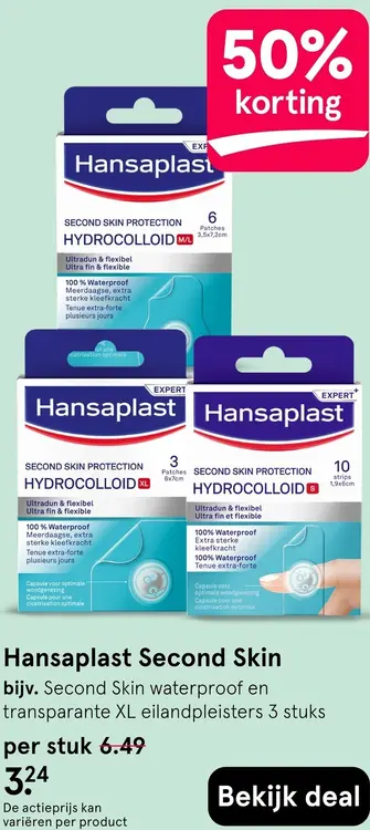 Aanbieding: Hansaplast Second Skin