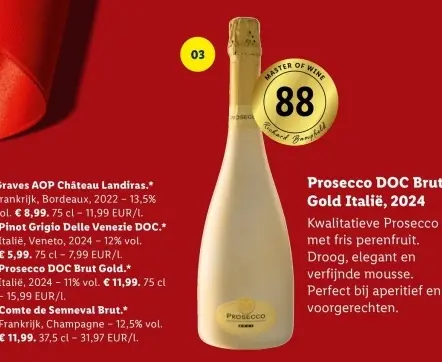 Aanbieding: Prosecco DOC Brut Gold