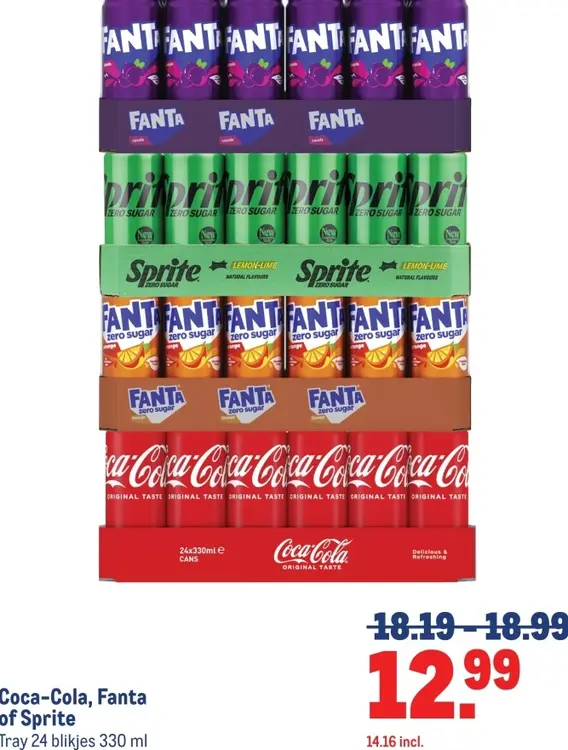 Aanbieding: Coca-Cola, Fanta of Sprite