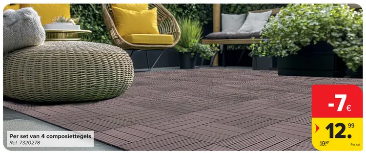 Promotie: Per set van 4 composietegels