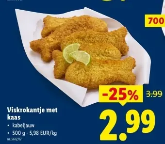 Promotie: Viskrokantje met kaas