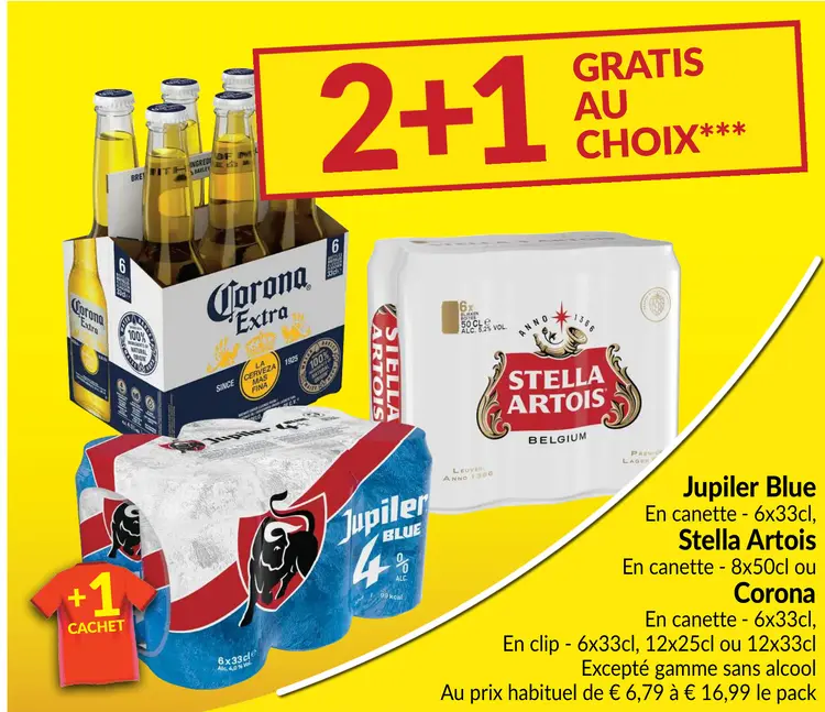Offre: Jupiler Blue, Stella Artois, Corona