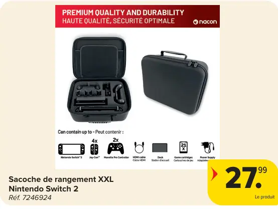 Offre: Sacoche de rangement XXL Nintendo Switch 2