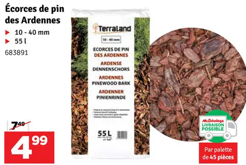 Offre: Écorces de pin des Ardennes