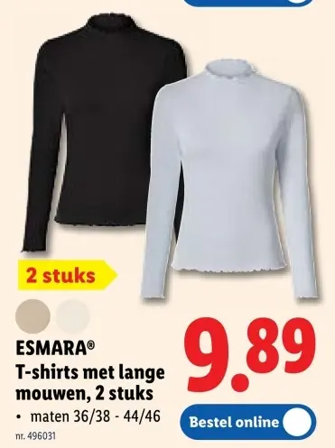 Promotie: T-shirts met lange mouwen
