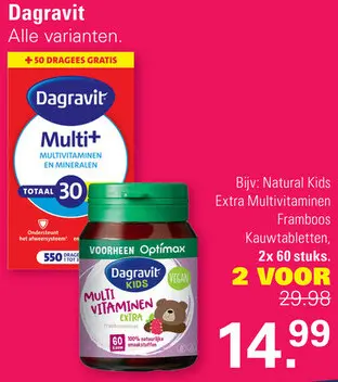 Aanbieding: Dagravit Multi+ Multivitaminen en Mineralen