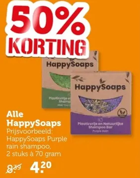 Aanbieding: HappySoaps Purple rain shampoo