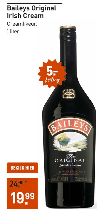 Aanbieding: Baileys Original Irish Cream 100CL