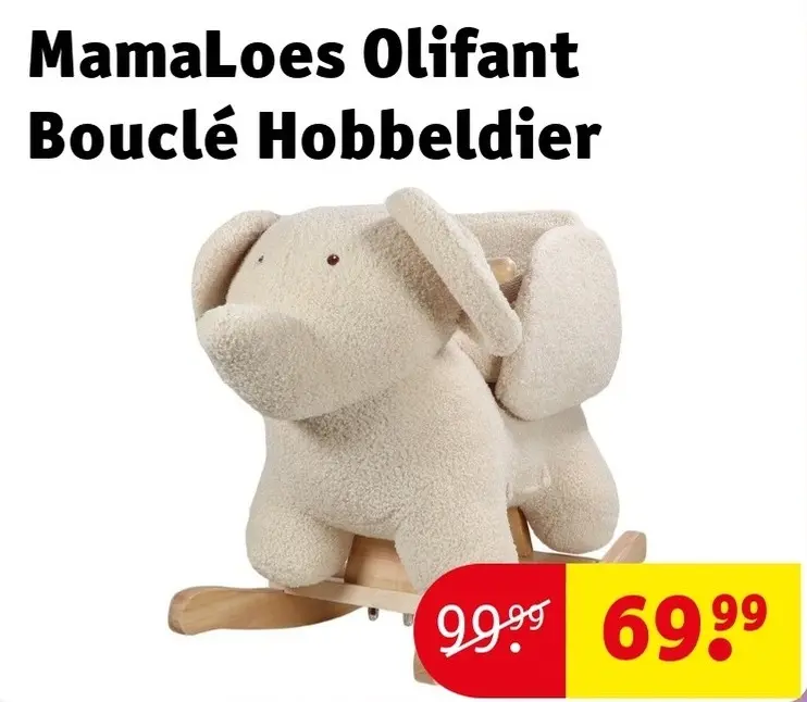 Aanbieding: MamaLoes Olifant Bouclé Hobbeldier