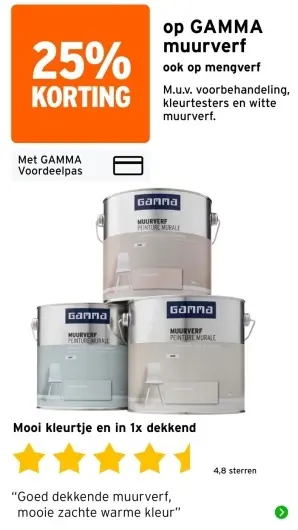 Aanbieding: GAMMA muurverf