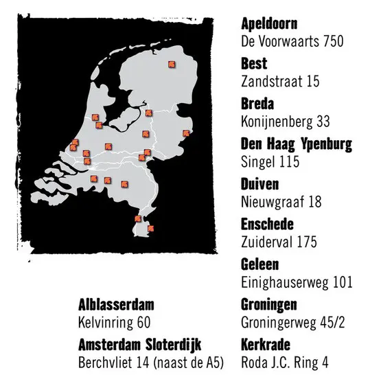 Aanbieding: Locations in the Netherlands