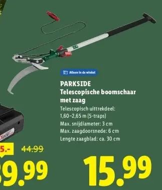 Aanbieding: Telescopische boomschaar met zaag